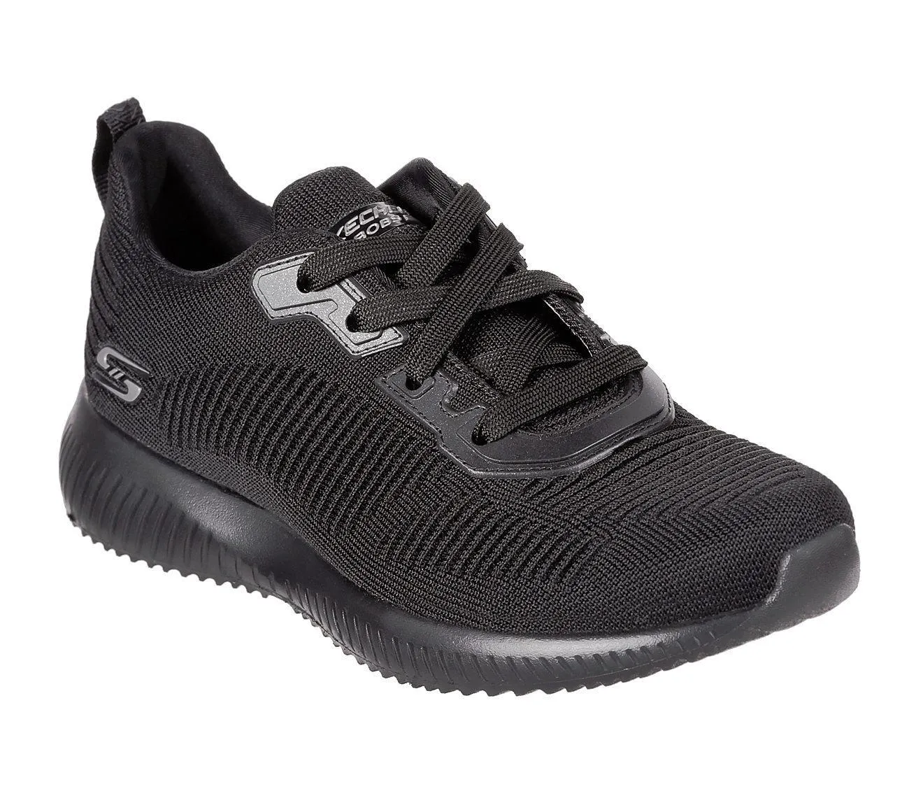Skechers 32504 Bobs Tough Talk Sneakers für Damen, weite Passform, Schwarz