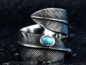 Stainless Steel - Feather Ring 316L sizes 7 -13