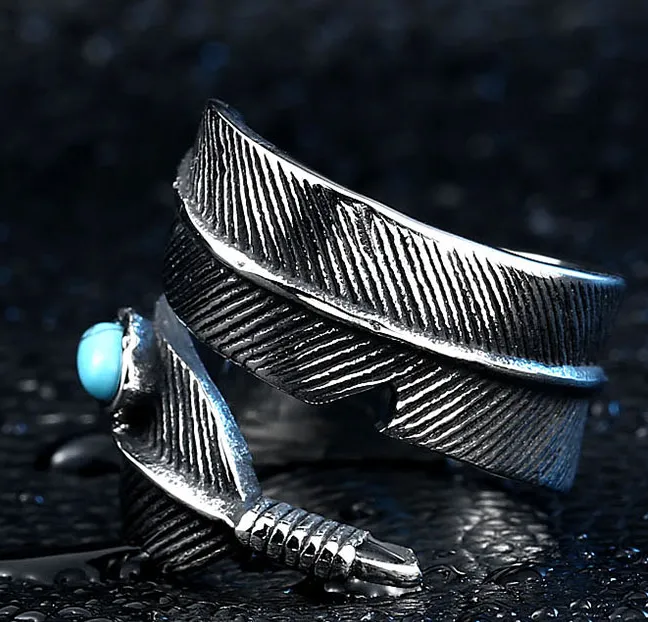 Stainless Steel - Feather Ring 316L sizes 7 -13