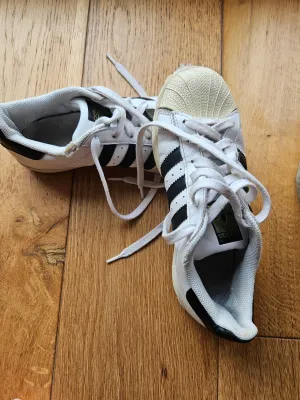 Superstar Adidas Trainers, well worn - Size 5