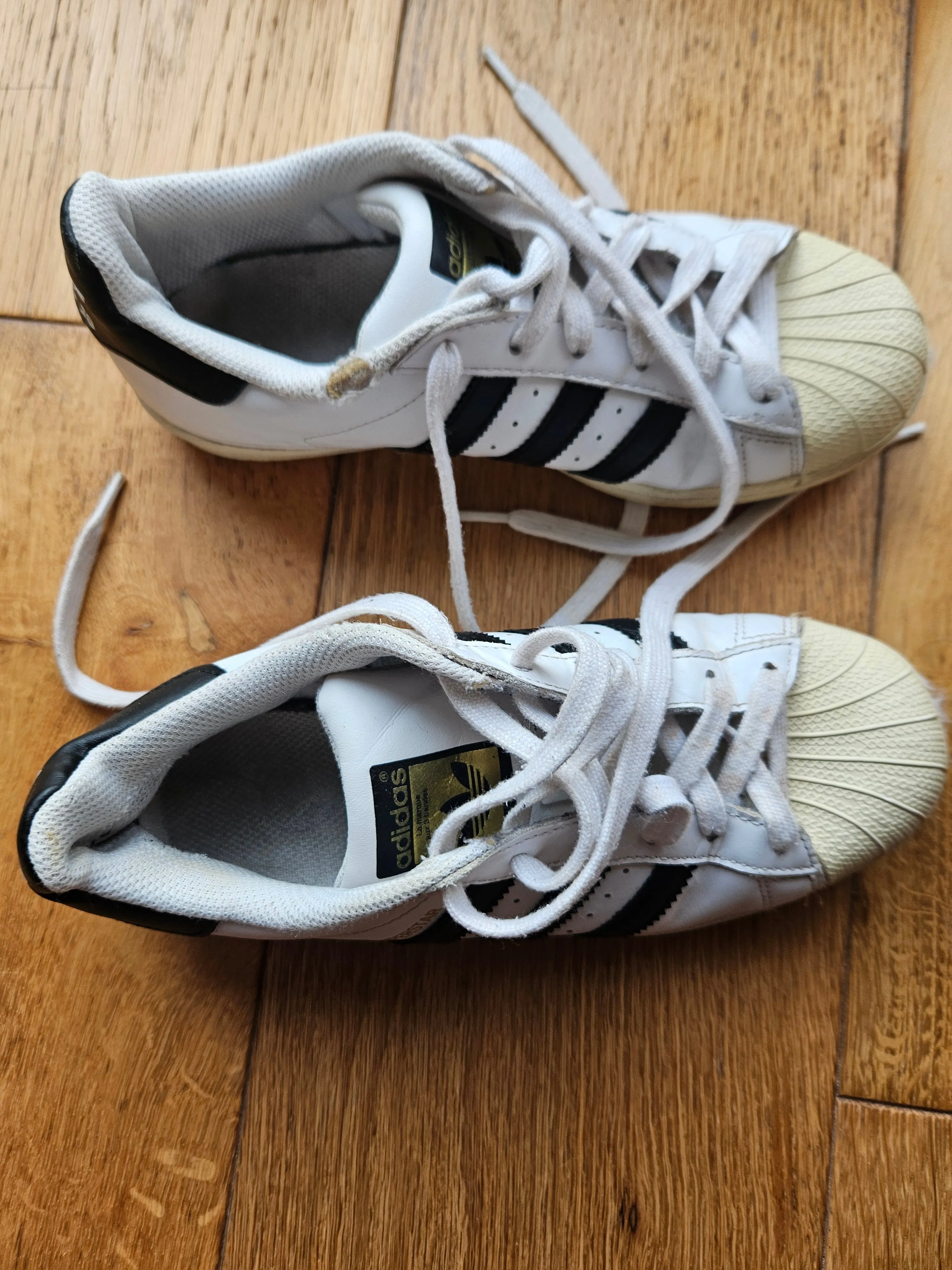 Superstar Adidas Trainers, well worn - Size 5