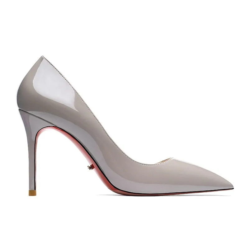 Tatianna Grey Red Bottom Heels