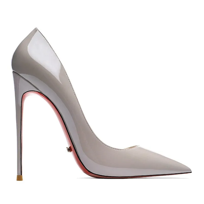 Tatianna Grey Red Bottom Heels