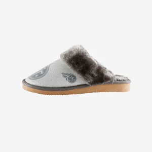 Tennessee Titans Womens Glitter Open Back Fur Moccasin Slipper