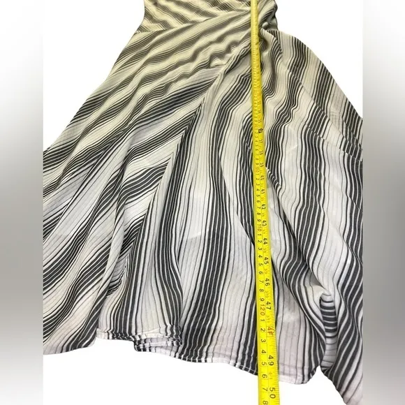 Theory Womens Athens Striped A-Line Silk/Cotton Blend Dress