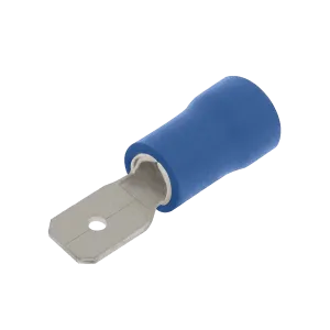 Unicrimp QBPO48M8 100 Blue Male Pushon 4.8mm & .8mm Tab (100 Pack)