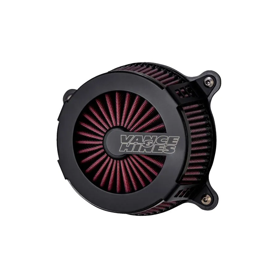 V02 Cage Fighter Air Cleaner Kit For Harley 08-16 FLT/16-17 FLST & FXDLS (FBW) Black