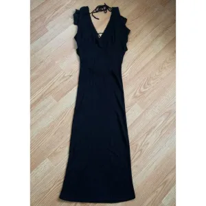 Vintage Arden B Black Beaded Knit Bodycon Midi Dress Size XS NWT LBD Party