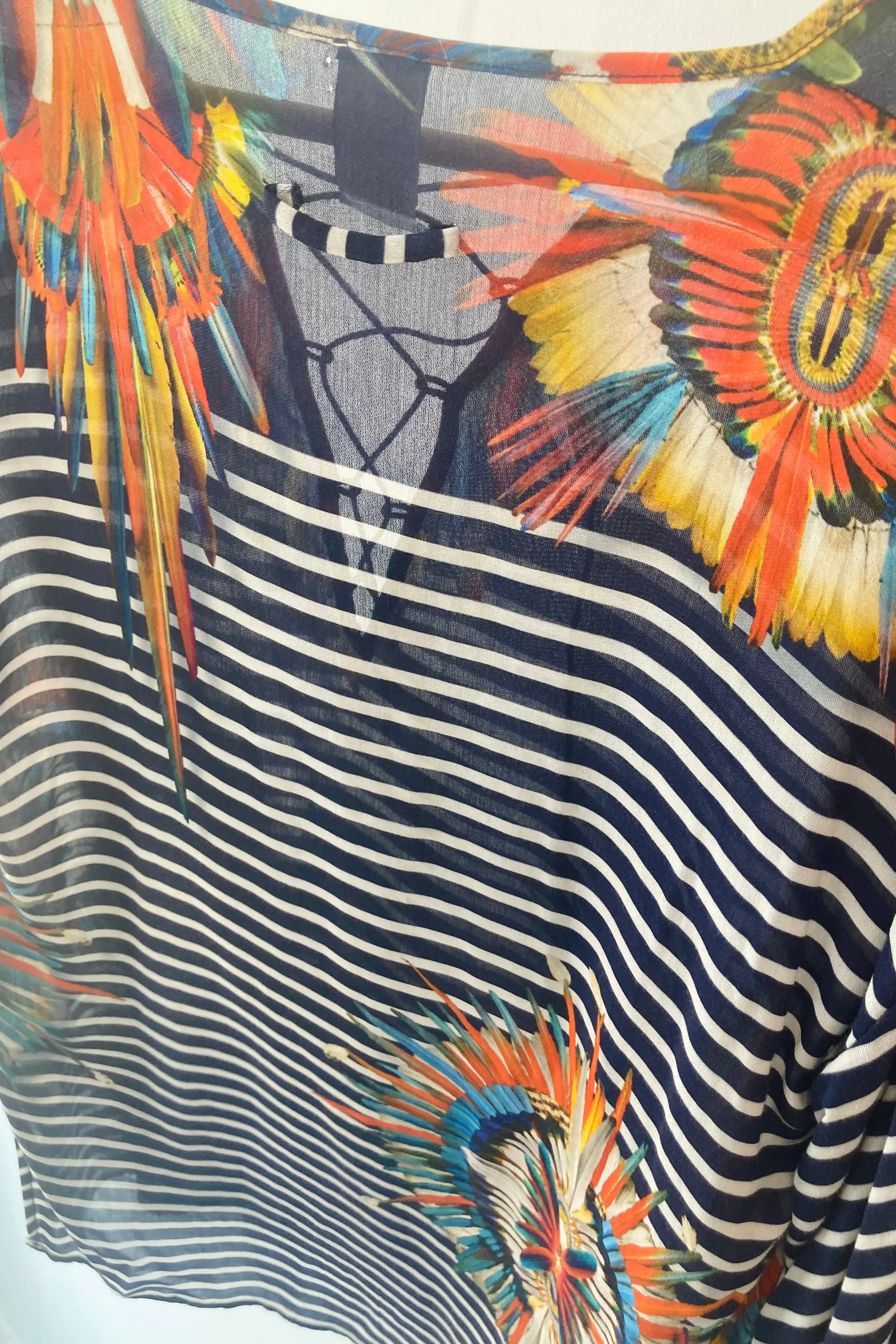 Vintage Jean Paul Gaultier Feather Print Top
