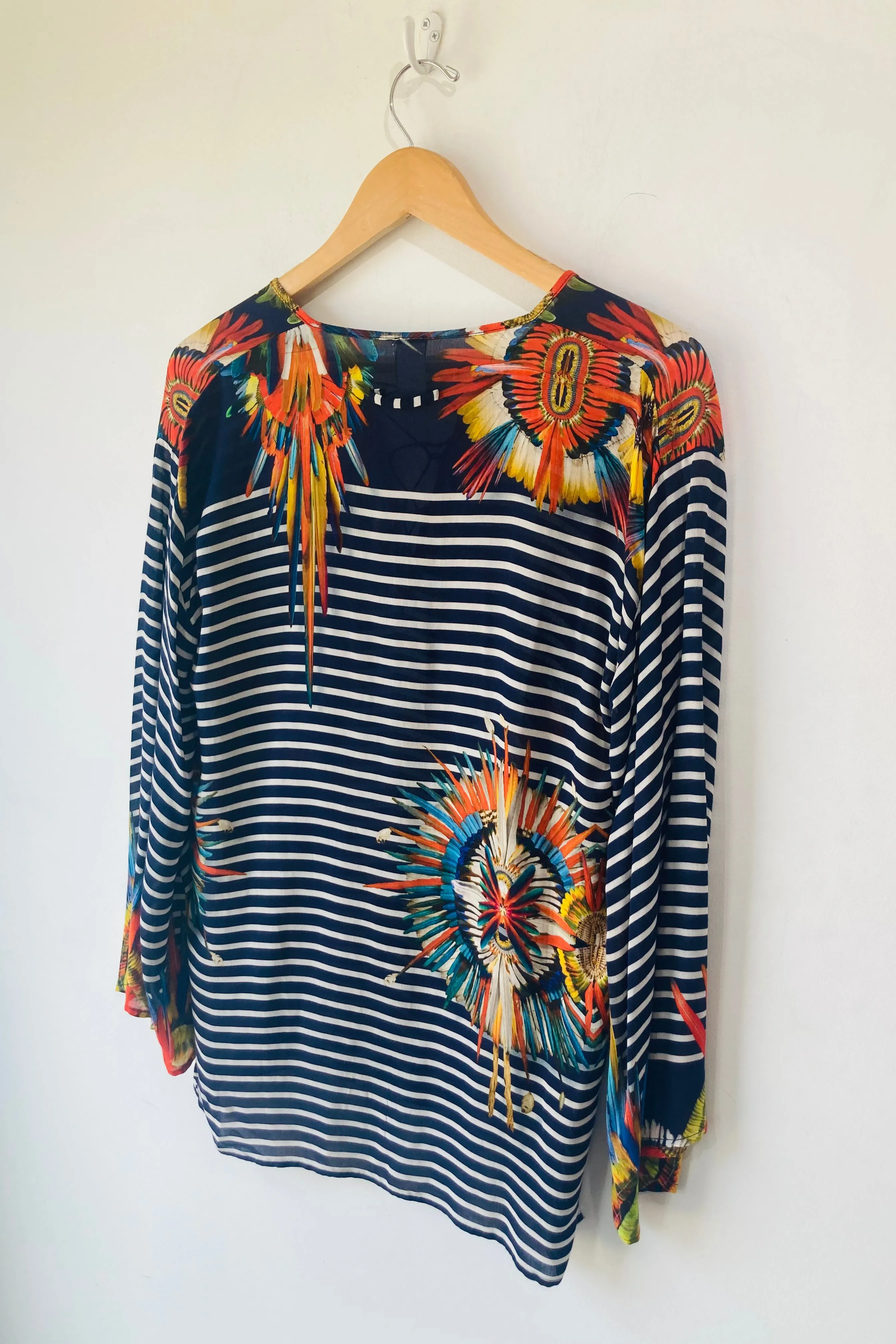 Vintage Jean Paul Gaultier Feather Print Top