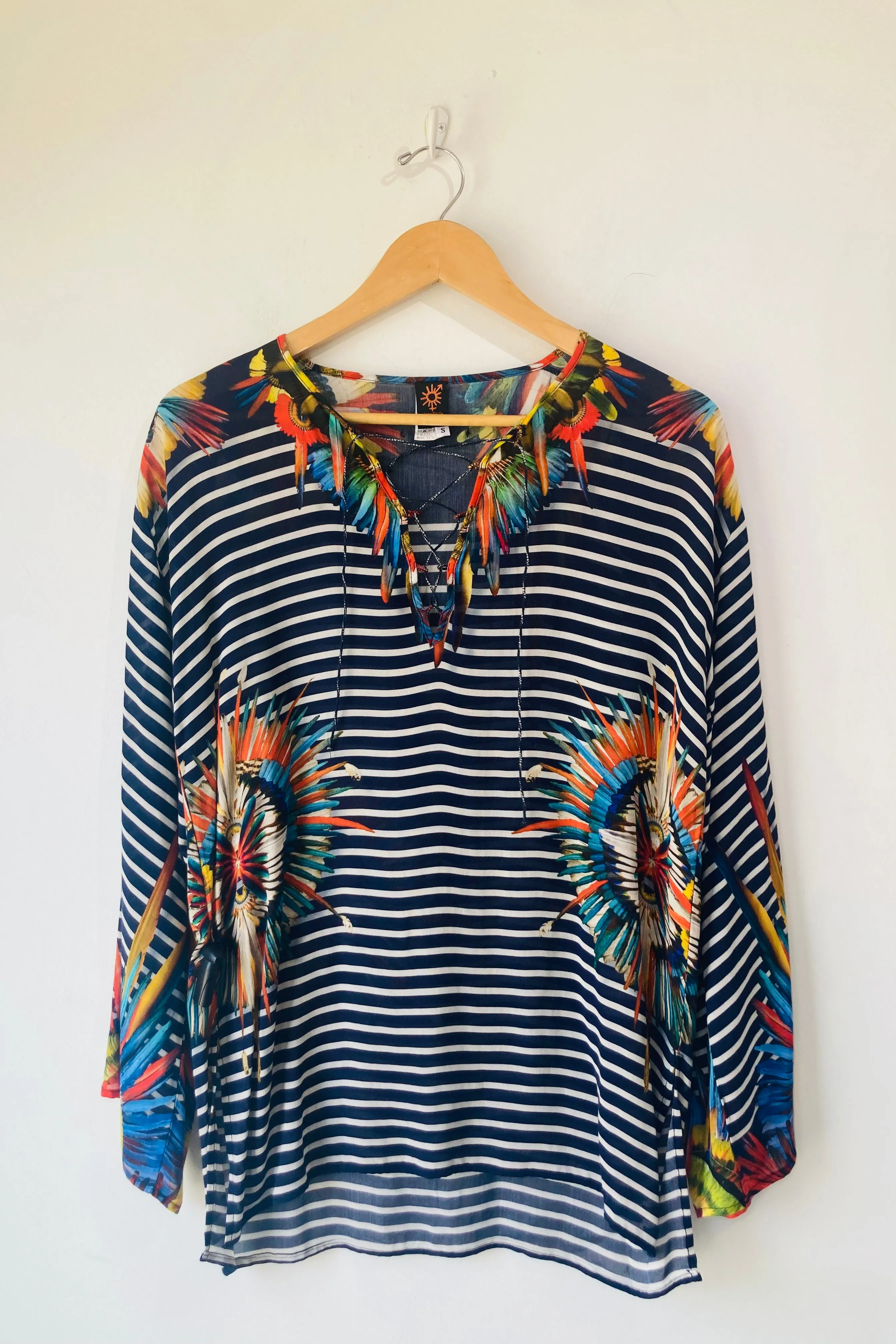 Vintage Jean Paul Gaultier Feather Print Top