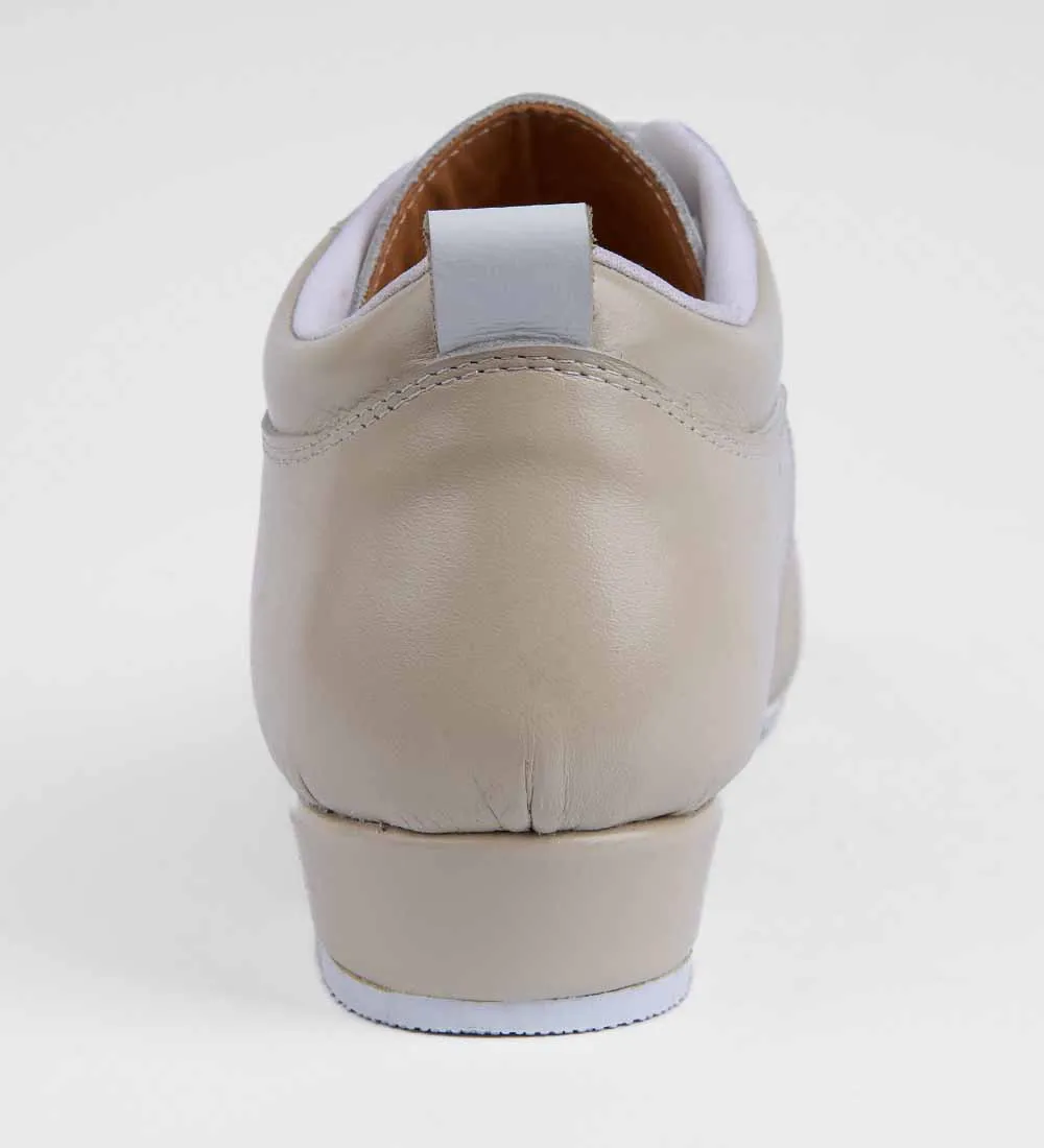 Warm Ivory Premium Leather – Men's Tango Trainer - Arrabal 6002