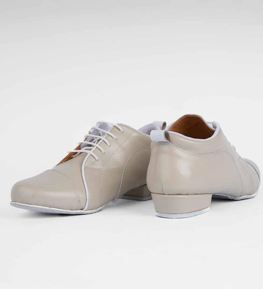 Warm Ivory Premium Leather – Men's Tango Trainer - Arrabal 6002
