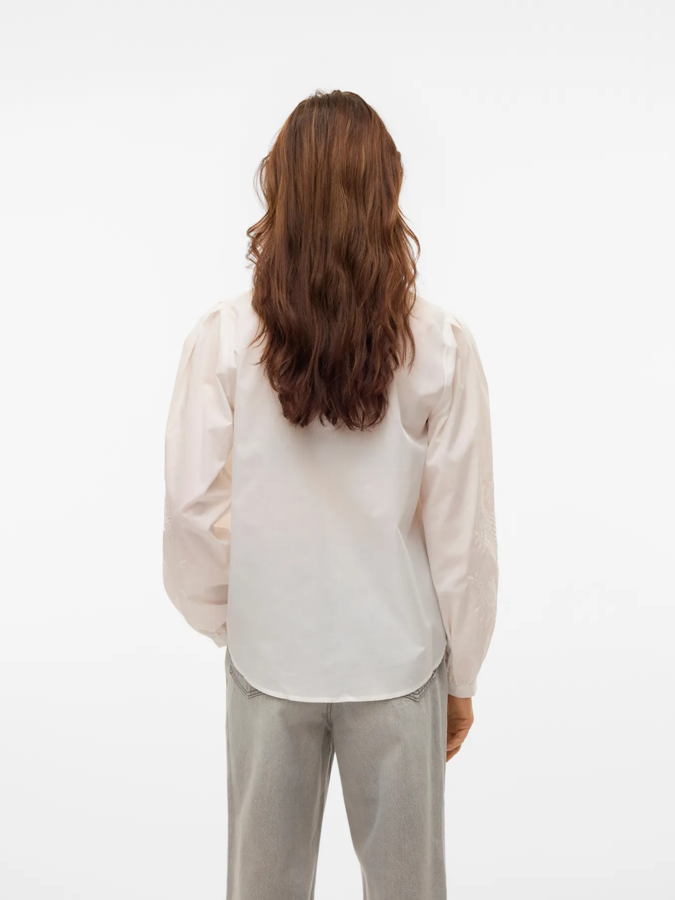 White Embroidery Anglaise Sleeve Blouse
