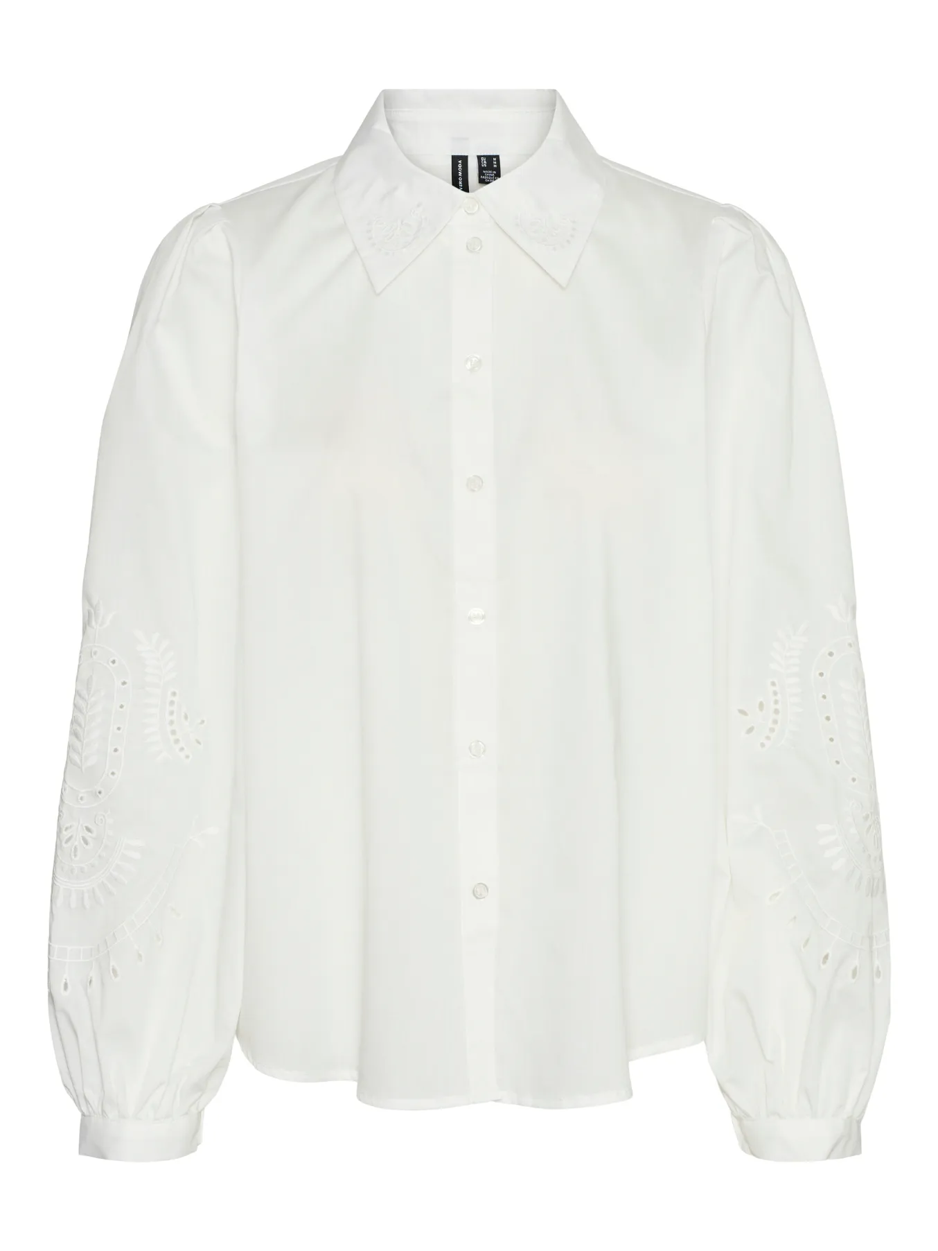 White Embroidery Anglaise Sleeve Blouse