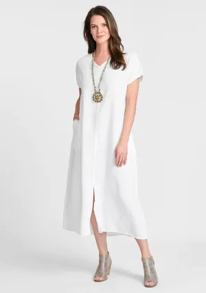 Yara Linen Dress White