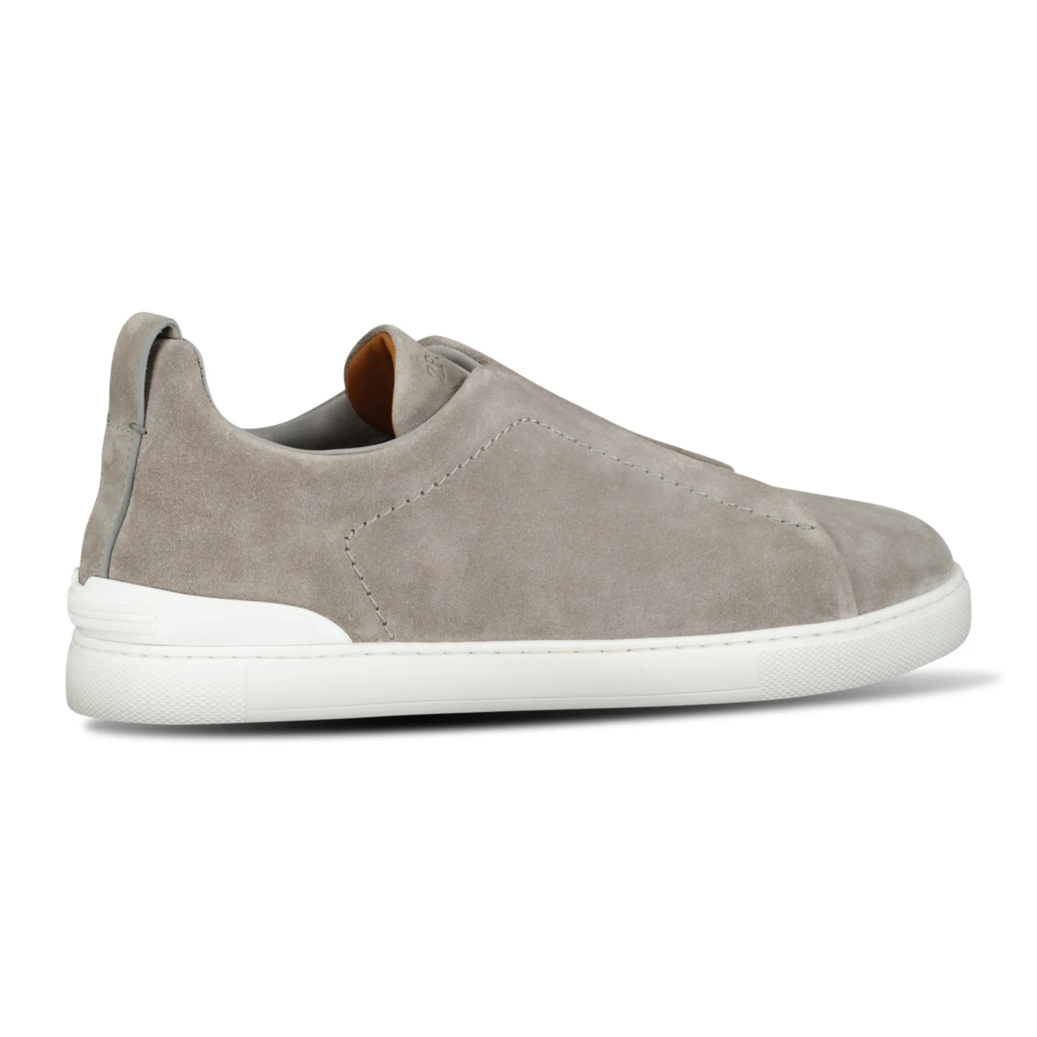 ZEGNA TRIPLE STITCH TRAINERS GREY SUEDE