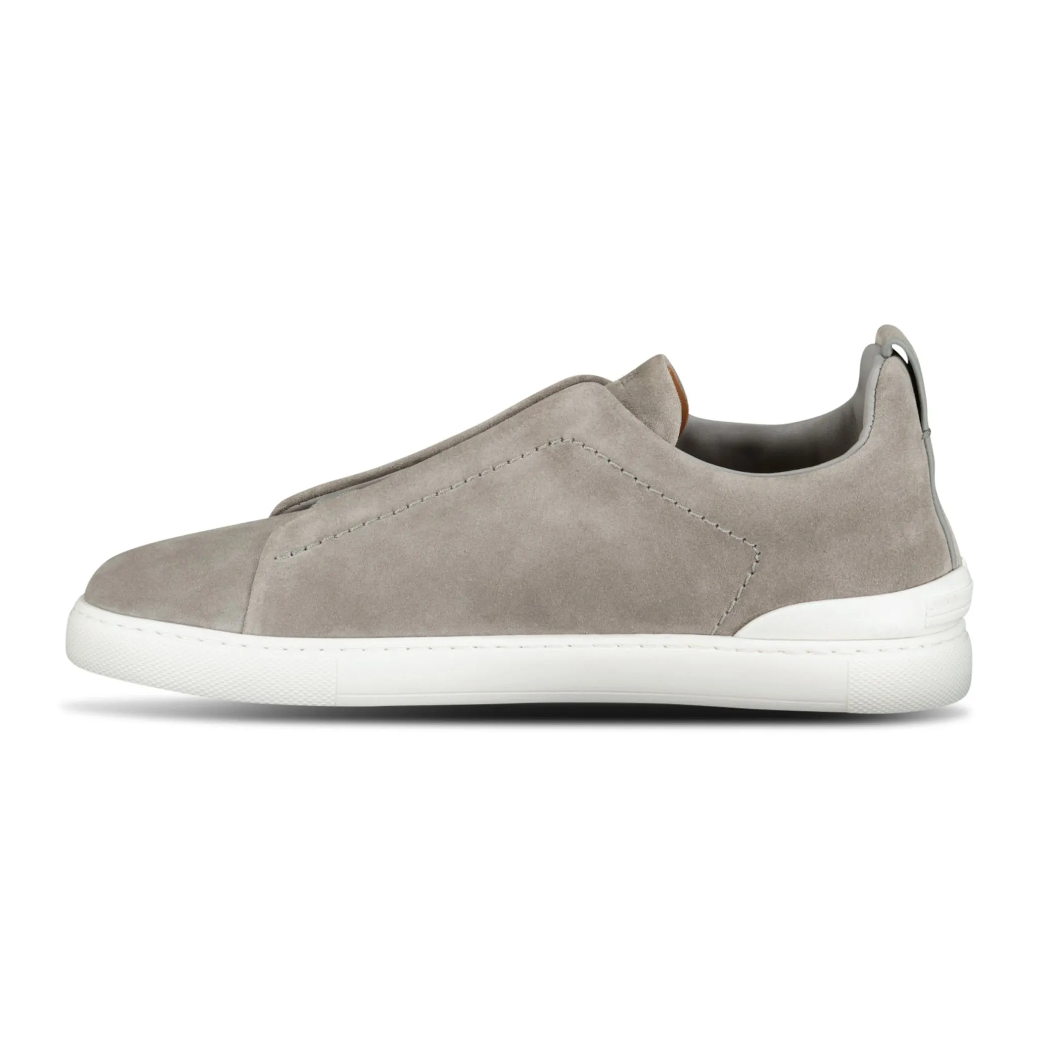 ZEGNA TRIPLE STITCH TRAINERS GREY SUEDE